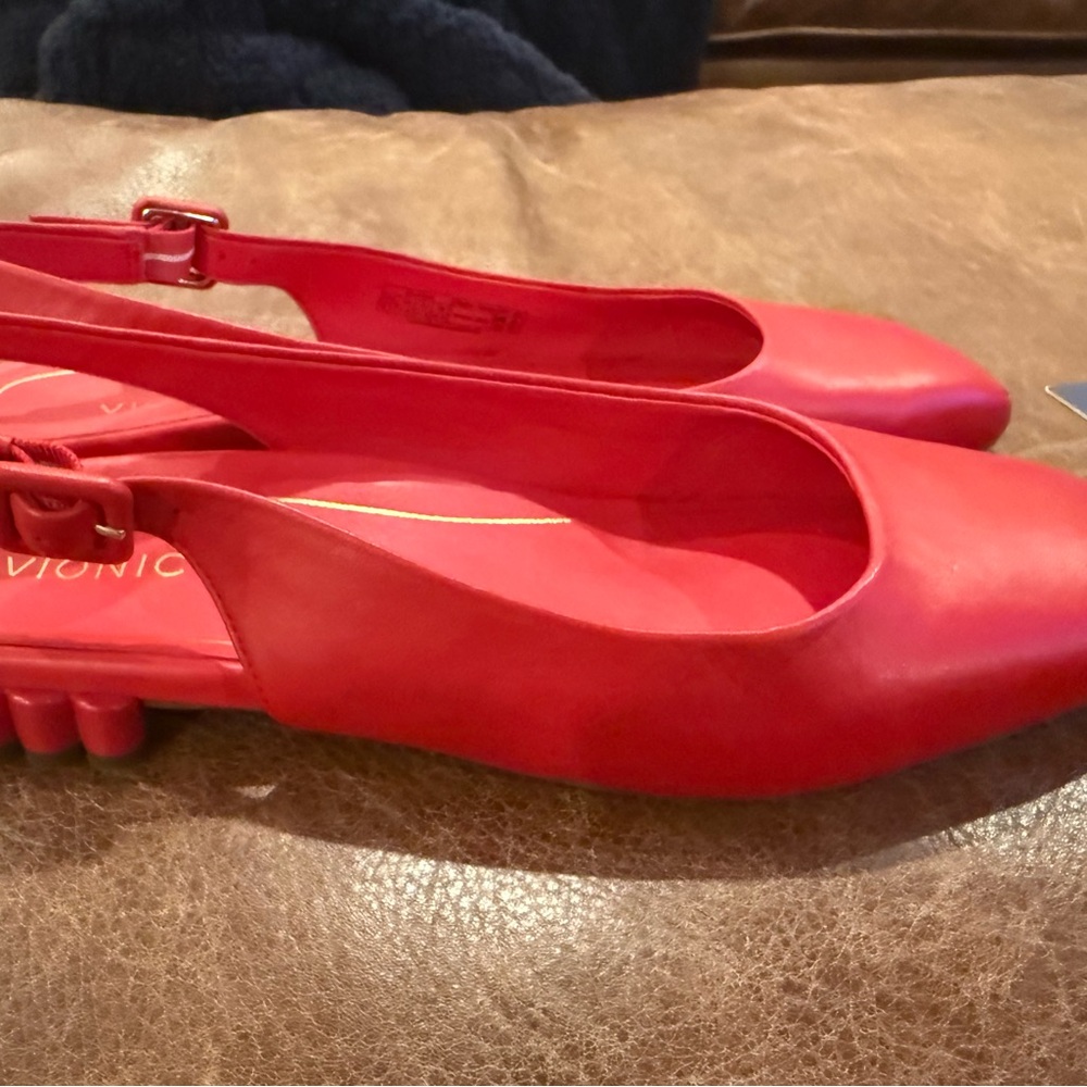 Vionic Women's Bold Red Slingback Flats